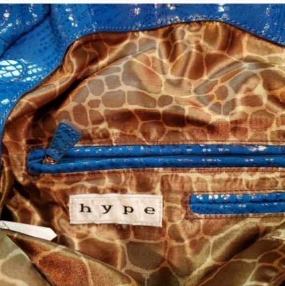 Y2k Hype leather snakeskin studded hobo - Picture 2 of 9